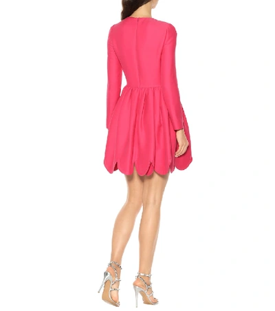 Shop Valentino Silk And Wool Cady Minidress In Pink