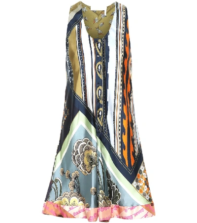 Shop Chloé Printed Silk Minidress In Multicoloured