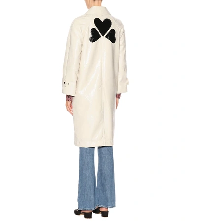 Shop Alexa Chung Faux Leather Coat In White