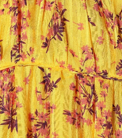 Shop Ulla Johnson Joan Cotton And Silk Dress In Yellow