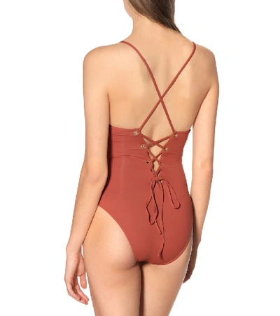 Shop Melissa Odabash Catalina Swimsuit In Red