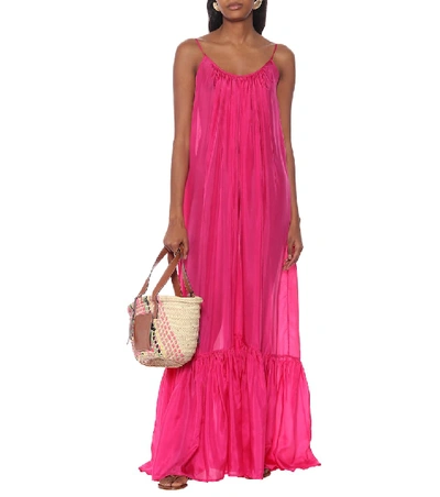 Shop Kalita Brigette Silk Maxi Dress In Pink