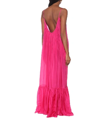 Shop Kalita Brigette Silk Maxi Dress In Pink