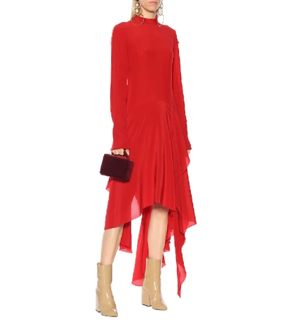 Shop Petar Petrov Dana Silk Dress In Red