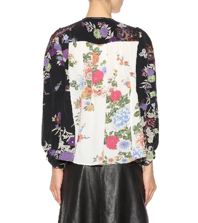 Shop Isabel Marant Ivia Floral-printed Silk Blouse In Multicoloured