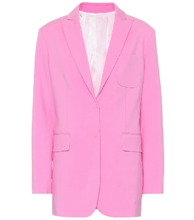 Shop Joseph Hesston Stretch Cotton-blend Blazer In Pink