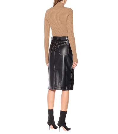 Shop Proenza Schouler Faux Leather Pencil Skirt In Black