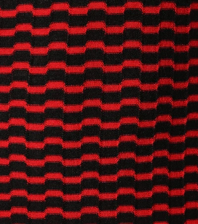 Shop Marc Jacobs Zigzag Stripe Merino Wool Dress In Red