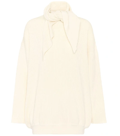 Shop Balenciaga Wool-blend Sweater In Beige