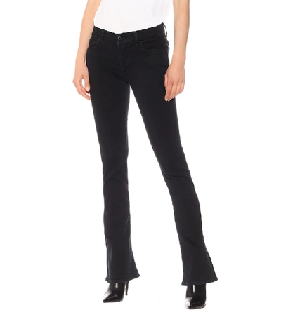 Shop 7 For All Mankind B(air) Mid-rise Bootcut Jeans In Black