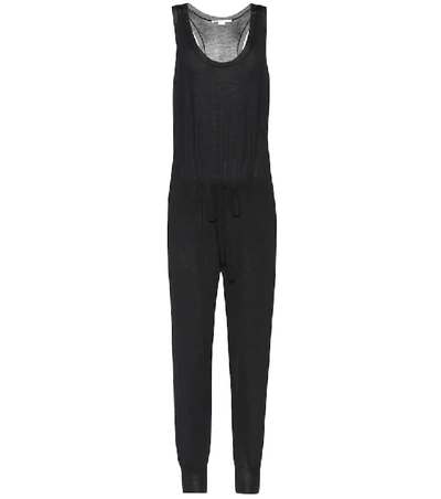 Shop Stella Mccartney Sleeveless Wool Jumpsuit In Black