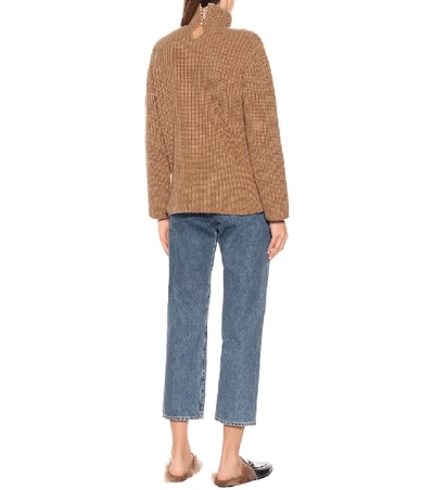 Shop Loewe Embellished Cashmere Sweater In Beige