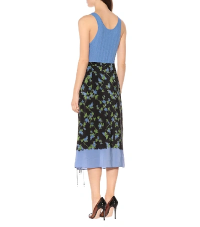 Shop Altuzarra Felice Floral Silk Midi Skirt In Black