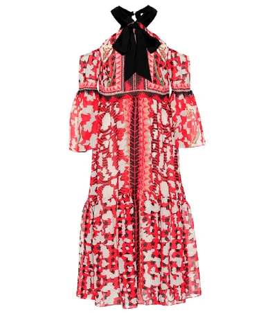 Shop Temperley London Odyssey Printed Dress In Red