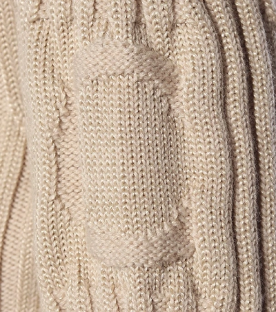 Shop Chloé Wool-blend Turtleneck Sweater In Beige