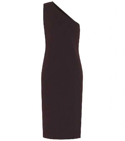 Shop Bottega Veneta One-shoulder Dress In Brown