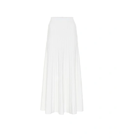 Shop Gabriela Hearst Apollo Wool-blend Maxi Skirt In White