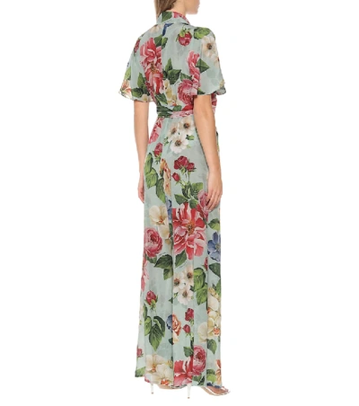 Shop Dolce & Gabbana Floral Silk Jumpsuit In Multicoloured