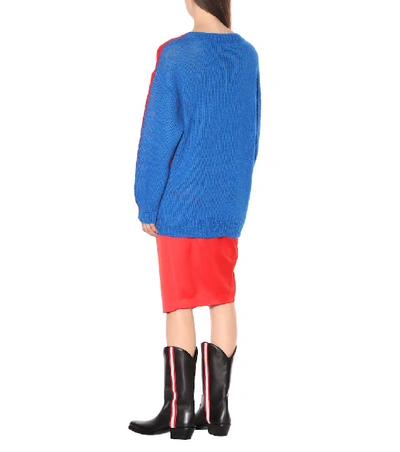 Shop Calvin Klein 205w39nyc Alpaca And Mohair Sweater In Red
