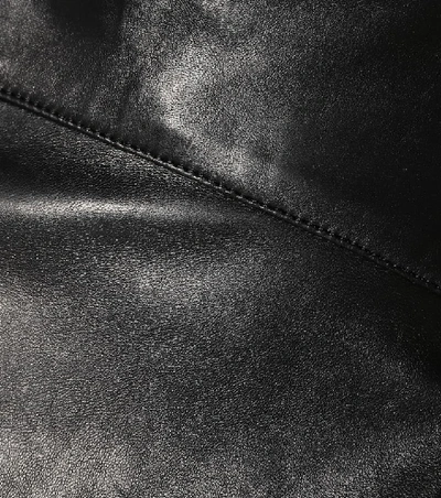 Shop Isabel Marant Fiova Leather Wrap Skirt In Black