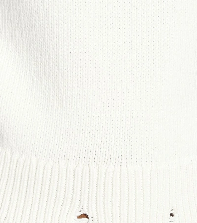Shop Saint Laurent Cotton Sweater In White