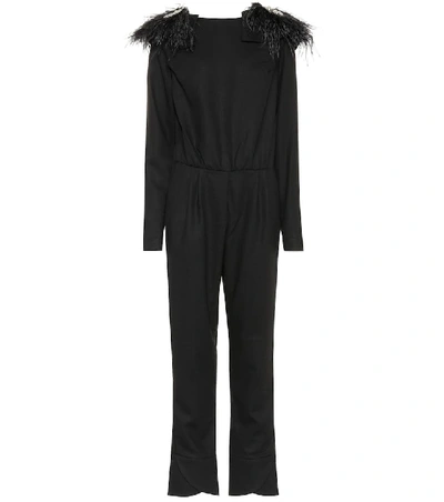 Shop Johanna Ortiz Feel Me Wool Jumpsuit In Black