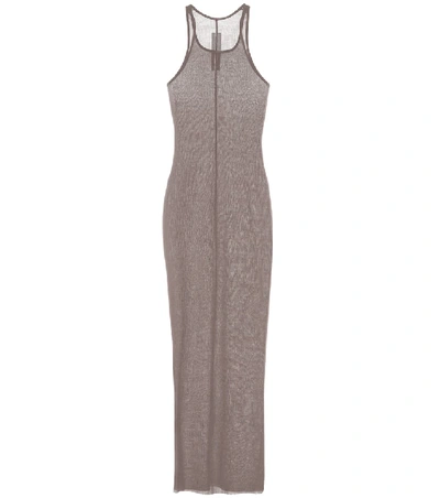 Shop Rick Owens Knit Dress In Grey
