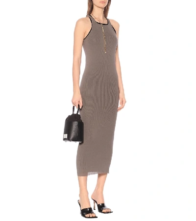 Shop Rick Owens Knit Dress In Grey