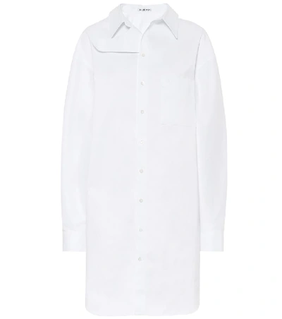 Shop Balenciaga Cotton-poplin Dress In White