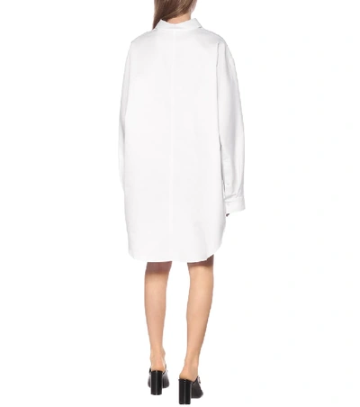 Shop Balenciaga Cotton-poplin Dress In White