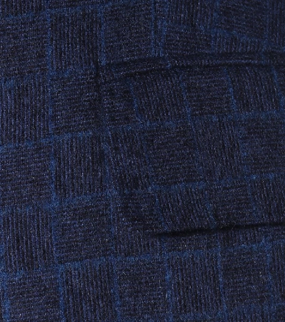 Shop Gabriela Hearst Olga Checked Wool-blend Blazer In Blue