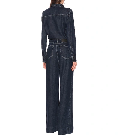 Shop Rag & Bone All In One Denim Jumpsuit In Blue