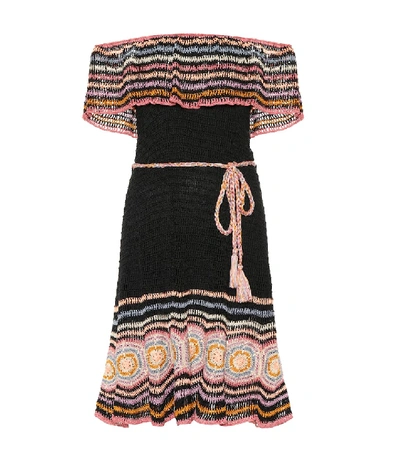 Shop Anna Kosturova Carmen Crochet Dress In Multicoloured