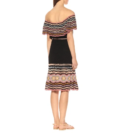 Shop Anna Kosturova Carmen Crochet Dress In Multicoloured