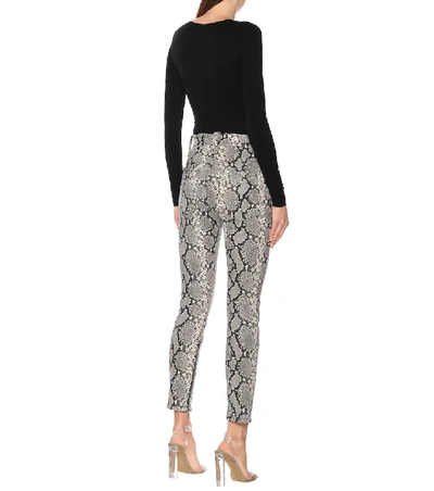 Shop Ben Taverniti Unravel Project Snake-effect Leather Pants In Grey