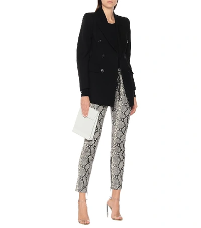 Shop Ben Taverniti Unravel Project Snake-effect Leather Pants In Grey