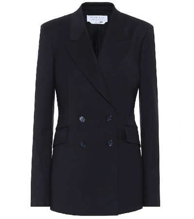 Shop Gabriela Hearst Angela Wool Blazer In Blue