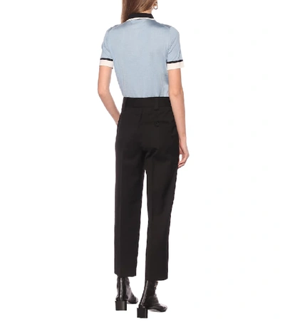 Shop Acne Studios Mid-rise Cropped Straight Pants In Black