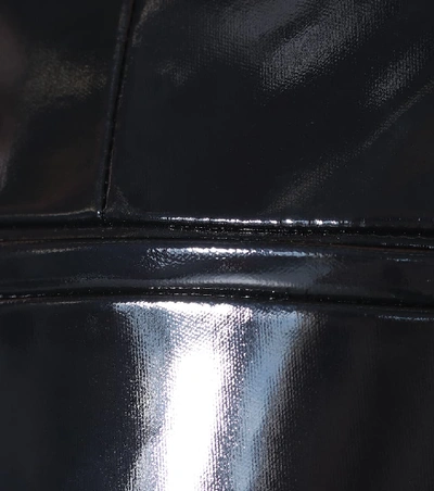 Shop Valentino Vinyl Slim-fit Pants In Black