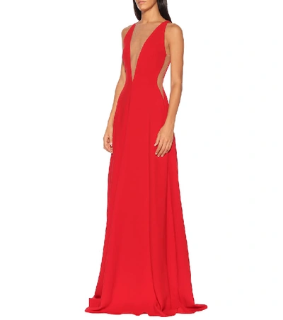 Shop Stella Mccartney Crêpe Gown In Red