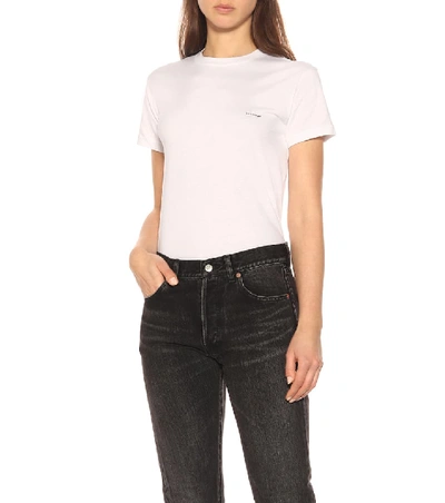 Shop Balenciaga High-rise Cotton Jeans In Black