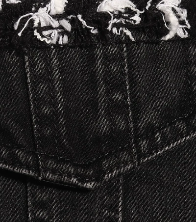 Shop Balmain Houndstooth Cotton-blend Jacket In Black
