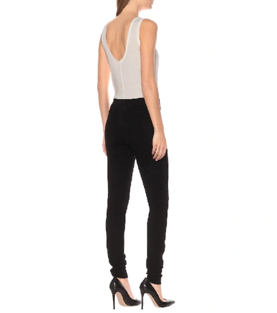 Shop Stouls Carolyn Suede Leggings In Black