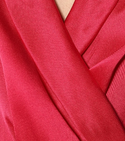 Shop Zimmermann Wavelength Silk-satin Dress In Pink