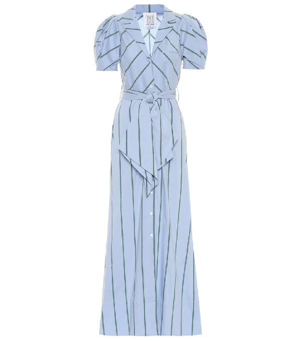 striped cotton maxi dress