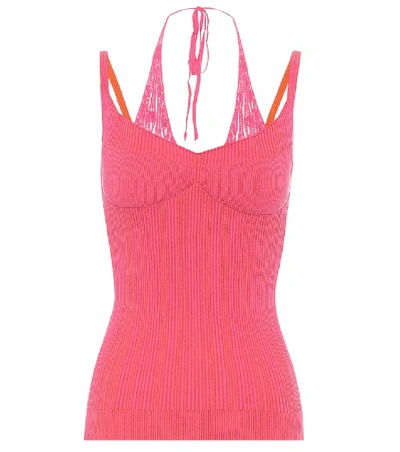Shop Jacquemus La Maille Valensole Tank Top In Pink