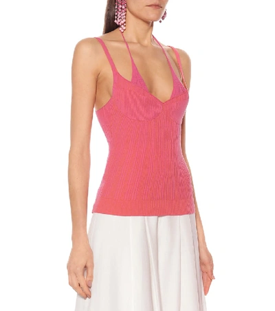 Shop Jacquemus La Maille Valensole Tank Top In Pink