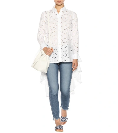 Shop Co Floral Eyelet Tton Top In White