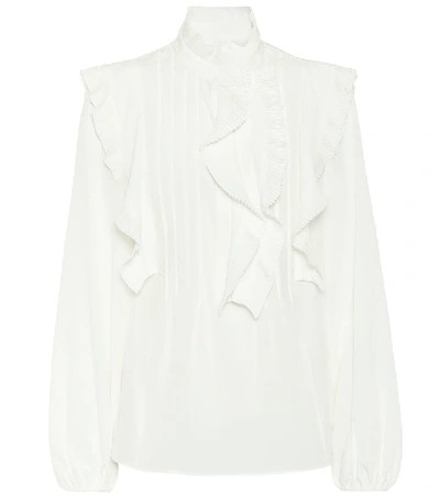 Shop Chloé Silk Blouse In White