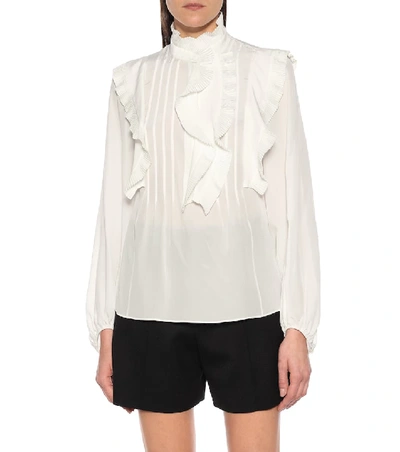 Shop Chloé Silk Blouse In White